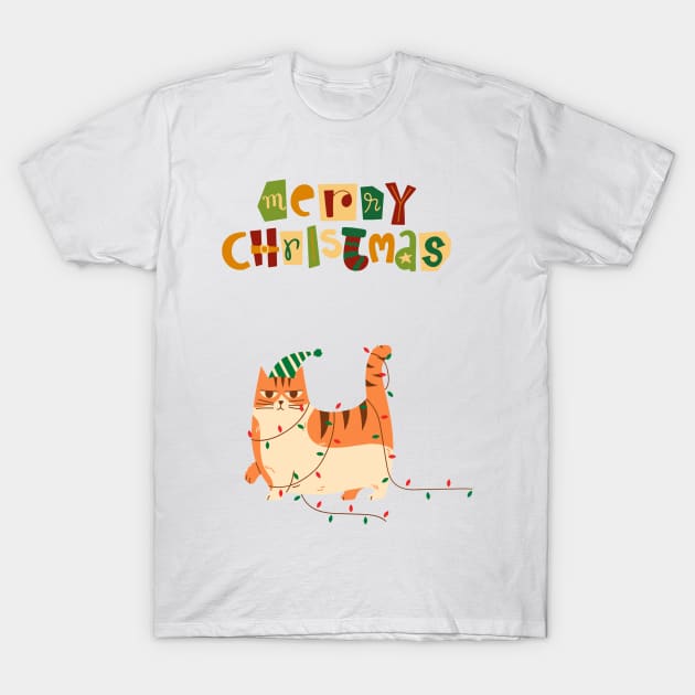 Christmas Cat T-Shirt by Untitled-Shop⭐⭐⭐⭐⭐